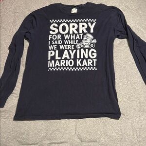 Nintendo Navy Long Sleeve Mario Kart Tee